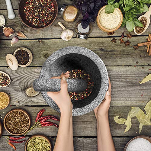 8 Inch Large Capacity Mortar and Pestle Set