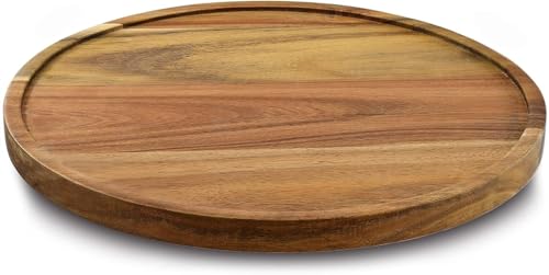 Acacia Wood Lazy Susan Organizer Kitchen Turntable for Cabinet Pantry Table Organization