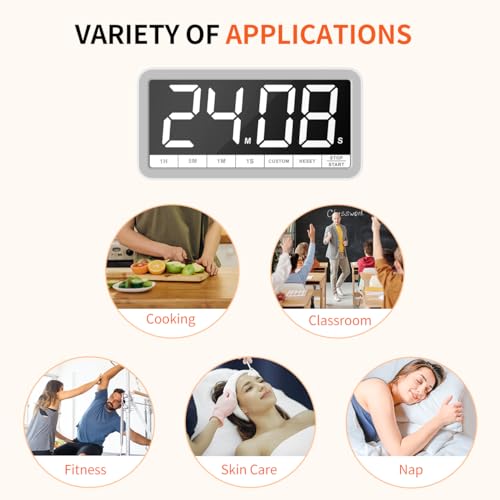 Large 7.8" Digital Timer (White)