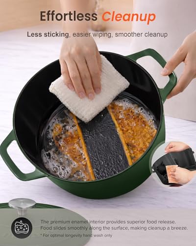 6QT Cast Iron Dutch Oven Pot with Lid