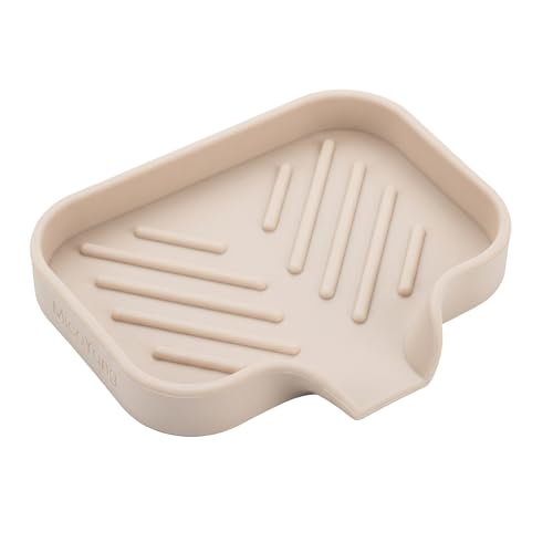 Silicone Bathroom Soap Dishes with Drain Spout