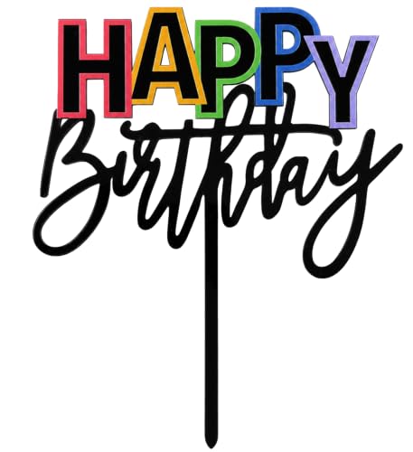 Acrylic Happy Birthday Cake Topper