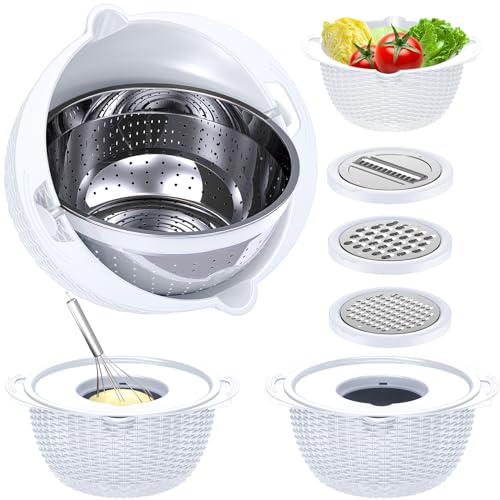 4 1 Colander with Spoons Bowl Set FT01