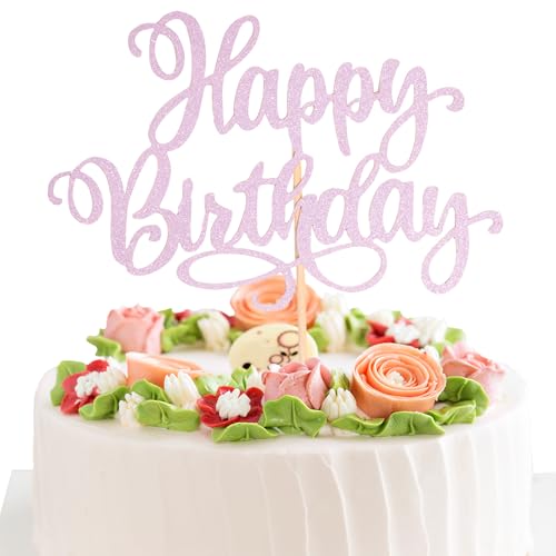 1 PCS Glitter Happy Birthday Cake Toppers