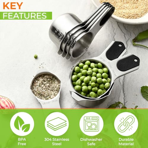 Magnetic Stainless Steel Measuring Cups