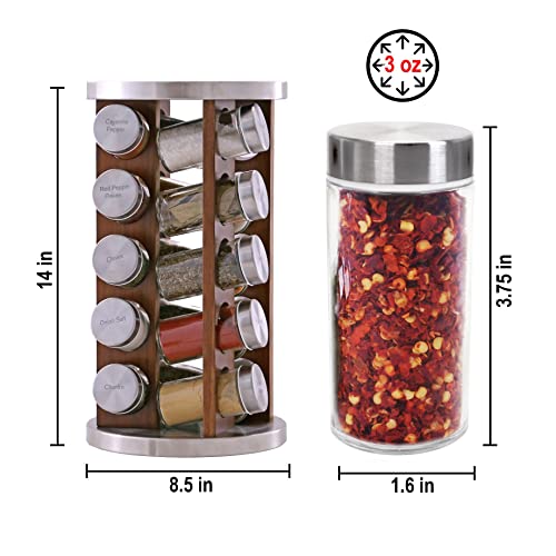 20 Jar Spice Rack with Spices Included