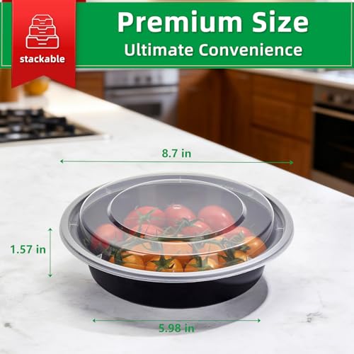 Meal Prep Containers Reusable Food Storage Containers with Lids Round