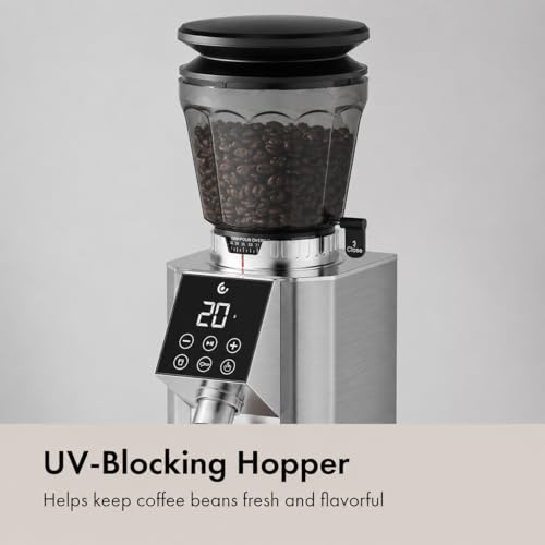 Conical Burr Coffee Grinder (Metallic Silver)