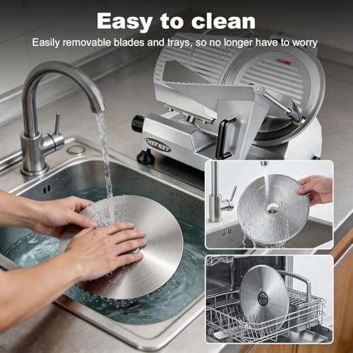 Commercial Meat Slicer 10 inch Electric Food Slicer Frozen Meat (10IN-240W)