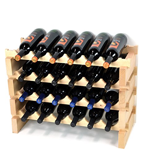 Modular Wine Rack Beech Wood 24