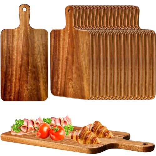40 Pcs Cutting Boards with Handle (15.7"L x 7.8"W / Acacia)