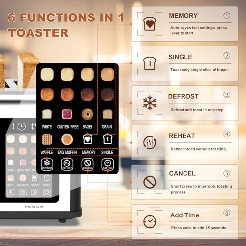 4 Slice Toaster Touch Screen