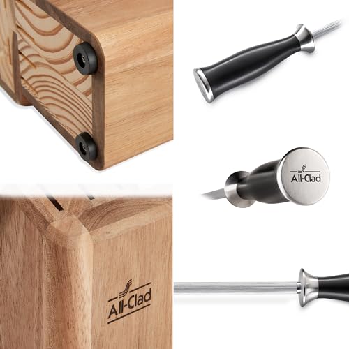 Forged German Stainless Steel Kitchen Knife Block Set (Silver/Black / 12-Piece Block Set)
