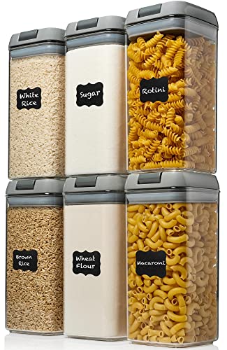 6 PCs 1.2 Liter Airtight Food Storage Containers ‎with Lids