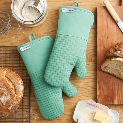 Gourmet Series Gridlines Oven Mitts 2 (Spearmint)