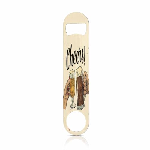Vintage Art Stainless Steel Bottle Opener Beware of Zombies Warning Joke Humor Flat Beer Bottle Opener Keychain for Home Kitchen Bar Restaurant Party Birthday Gift