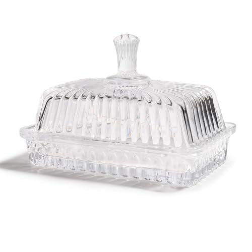 Butter Dish with Lid for Countertop Butter Container Holder Keeper Tray