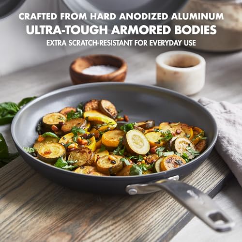 Chatham Hard Anodized Healthy Ceramic Nonstick 8" and 10" Frying Pan Skillet Set