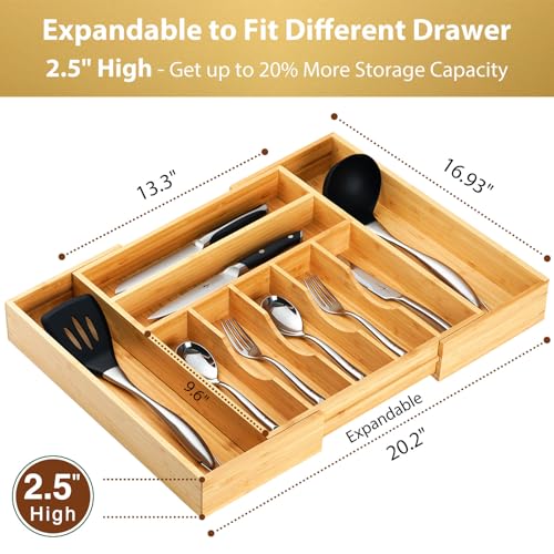 Extra Large Expandable Kitchen Drawer Organizer