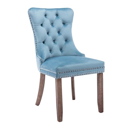 Velvet Upholstered Dining Chairs Set
