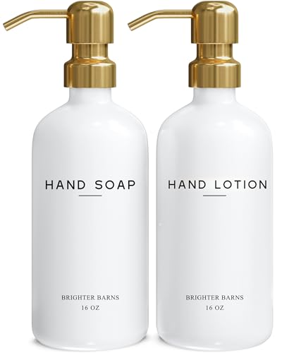 Signature Glass Soap Dispenser Set by Brighter Barns