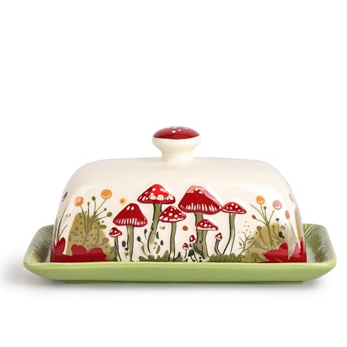 Mushroom Butter Dish With Lid