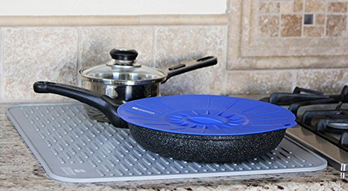 Silicone Dish Drying Mat 17 x 15 (Large / Gray)