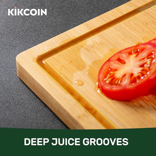 24”×18” Bamboo Cutting Boards for Kitchen (Natural / 24"L x 18"W)