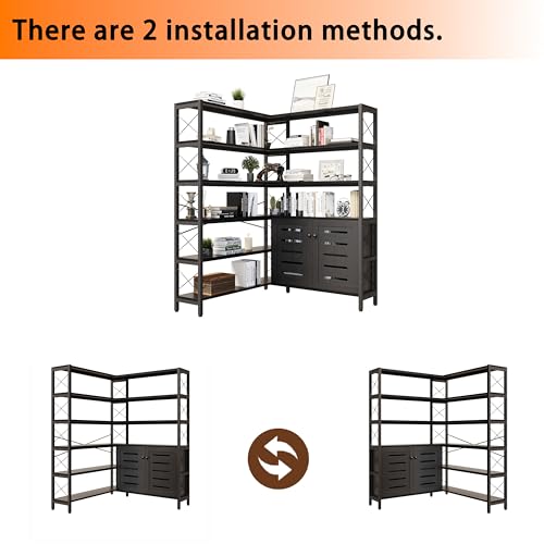 6 Shelf Corner Bookshelf