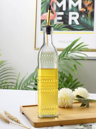 2 Pcs Olive Oil Dispenser Bottle for Kitchen (Two squares)