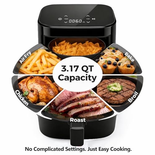 Air Fryer Digital Preset Airfryer with Visible Window