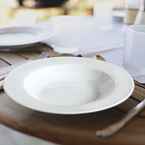 Elegant White Porcelain Bowls and Plates