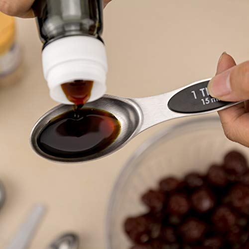 Measuring Cups and Magnetic Measuring Spoons Set (Black)