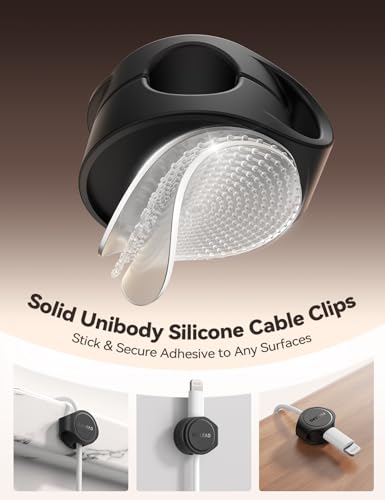 8 Pack Cord Organizer Magnetic Silicone Cable Clips