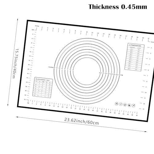 Pastry Mat Silicone Baking Mats for Rolling Out Dough
