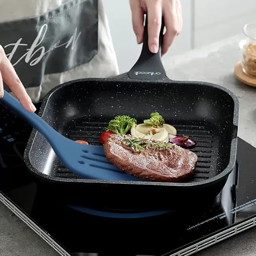 Silicone Kitchen Cooking Utensils Set (Dark Blue)