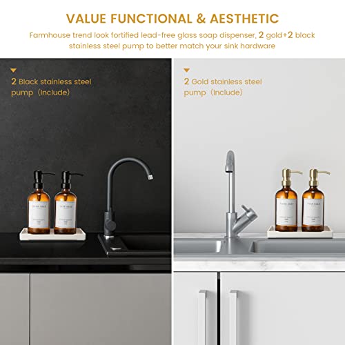 Dish and Hand Soap Dispenser Set