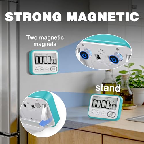 Digital Kitchen Timer Magnetic Loud Alarm (Sky Blue)