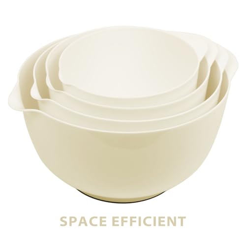 Nesting Plastic Mixing Bowl 4 Set Plastic Mixing Bowls Microwave Safe Mixing Bowls