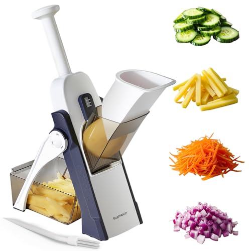 Safe Mandoline Slicer for Kitchen (Blue)