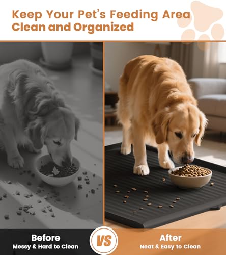 Dog Food Mat 36"x24" (Black)