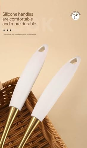 8 Piece Silicone Kitchen Utensil Set (Grey & silvery)