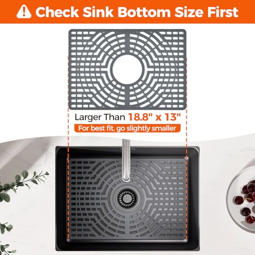 Silicone Sink Protector for Kitchen Sink (19x13 Center)