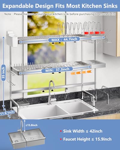 3 Tier Stainless Steel Over (Large Over Sink 3-Tier)