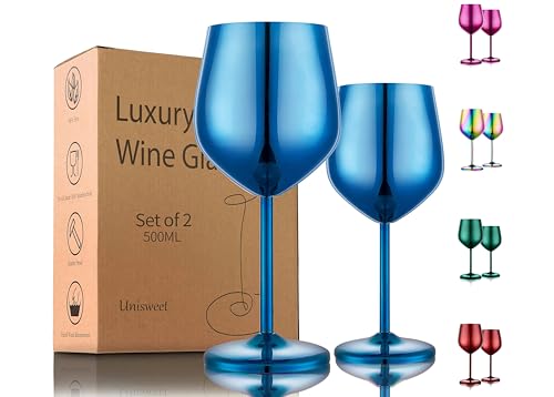 17oz Unbreakable Stainless Steel Wine Glasses