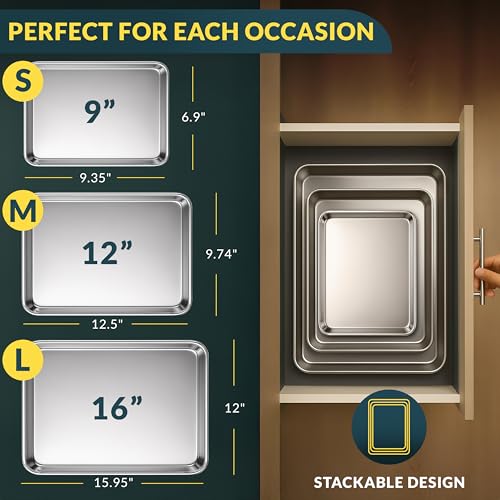 Baker’s Signature Stainless Steel Cookie Sheet Set of 3