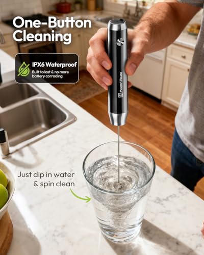 Rechargeable Milk Frother with Stand