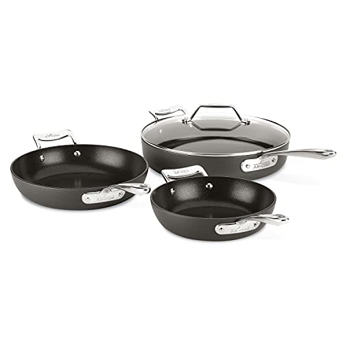 Essentials Hard Anodized Nonstick Fry Pan Set