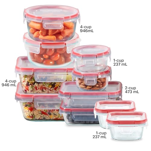 Freshlock (10-Pack) Mixed Sizes Airtight Glass Food Storage Set (10 Pack)