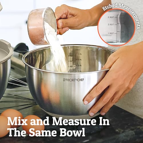 Premium Mixing Bowls With Lids Set (Khaki)